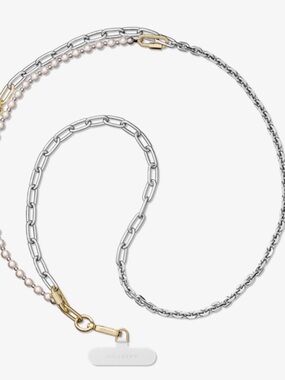casetify - 2-in-1 Metal Cross-body Chain - Silver